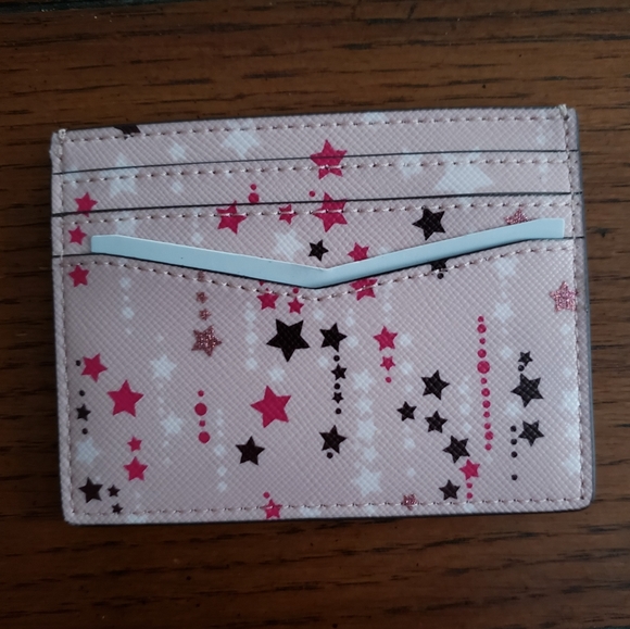 NWT Kate Spade Twinkle Printed Pink Multi Small Slim Card Holder Case - Picture 4 of 7